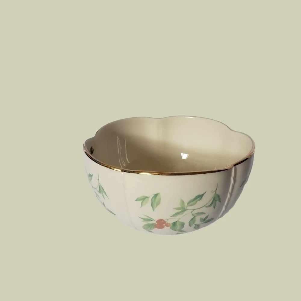 Lenox morningside cottage floral bowl ivory